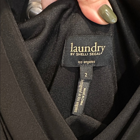 Laundry By Shelli Segal Black Dress with Embellished Waist - Picture 3 of 9